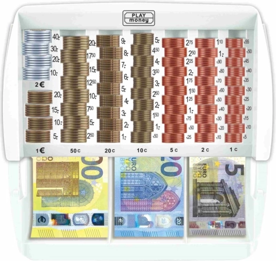 Pièces en euros bien triées