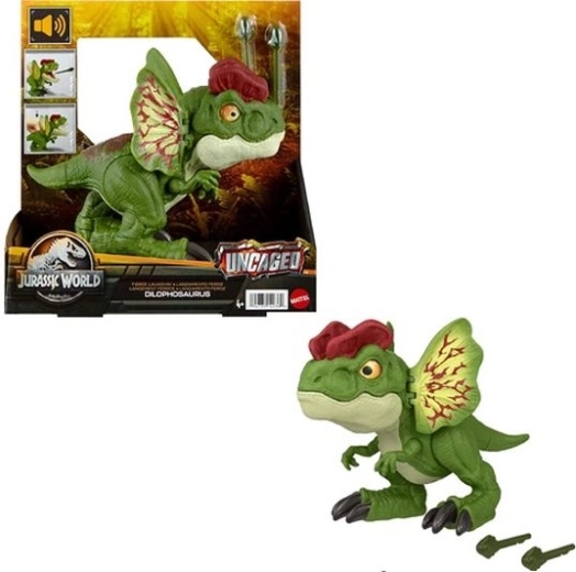 Jurassic World dilophosaure rugissant