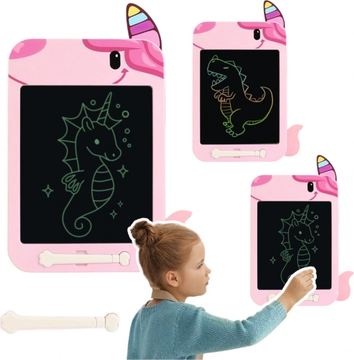 Tablette LCD effaçable licorne rose