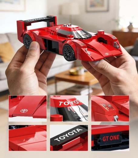 Pièces imprimées et carrosserie rouge éclatante