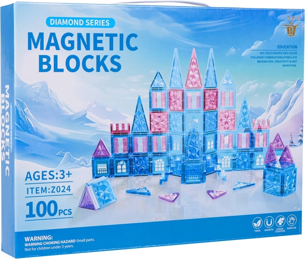 Jeu de construction magnétique ICE SNOW, 100 pièces