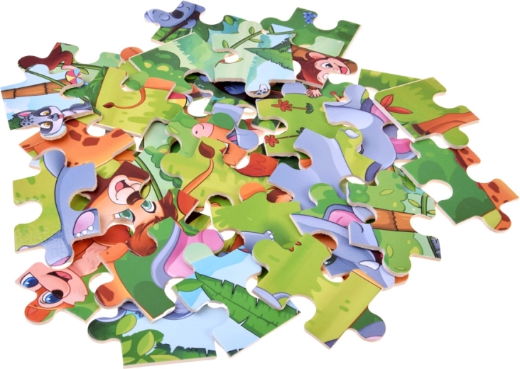 Motif joyeux d’animaux sauvages
