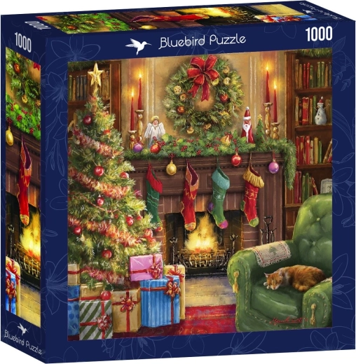 Puzzle carré Bluebird Soirée de Noël agréable – 1000 pièces