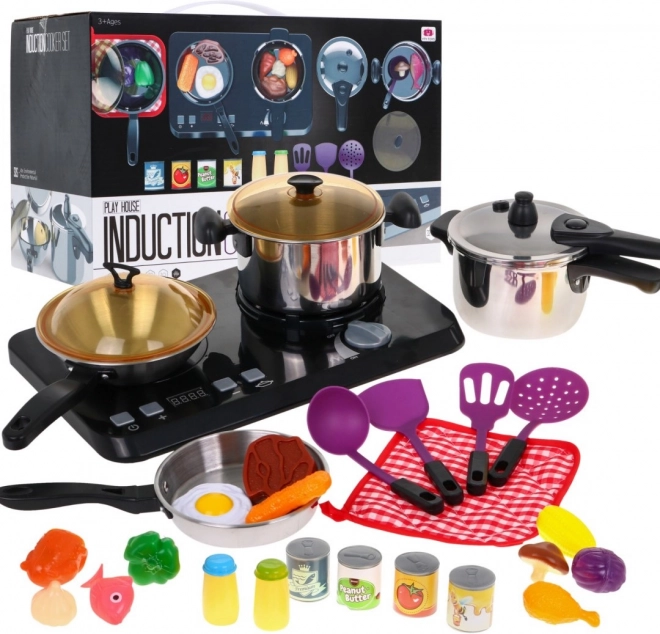 Set de cuisine interactif + brûleurs avec son et lumière - 32 pièces