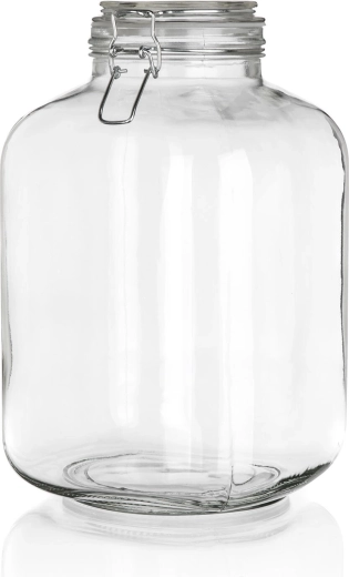 Bocal hermétique en verre Erea 5 l avec fermeture à étrier