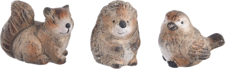 Animaux en céramique – lot de 3 pièces