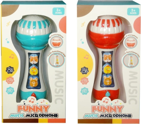 Microphone pour enfants avec sons et lumière - 1 pièce
