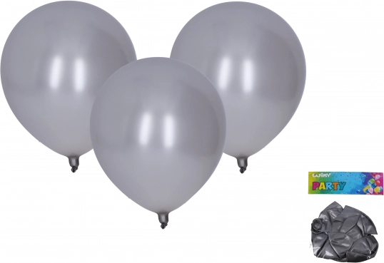Ballons gonflables argentés métallisés 30 cm lot de 10 pièces