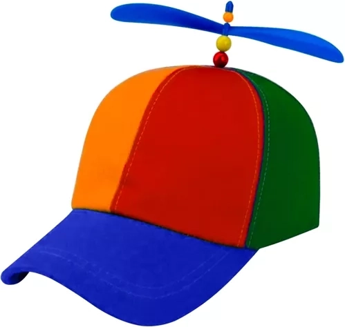 Casquette colorée avec visière et hélice