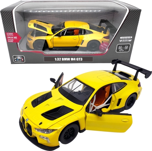 Modèle métallique BMW M4 GT3 1:32 jaune