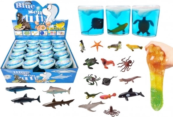 Slime avec petit animal marin