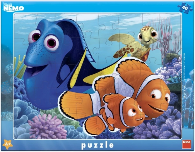 Puzzle Dino Nemo et ses amis 40 pièces avec cadre
