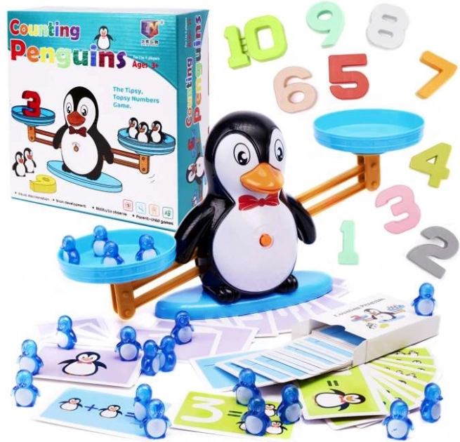 Balance éducative à plateaux pour apprendre à compter – Pingouin