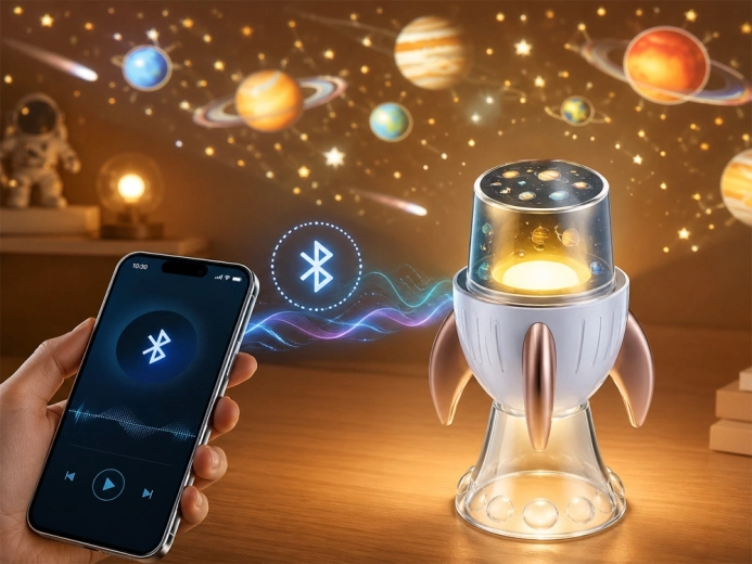 3-en-1 : projecteur, veilleuse et haut-parleur Bluetooth