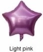 Ballon en aluminium étoile rose clair 45 cm