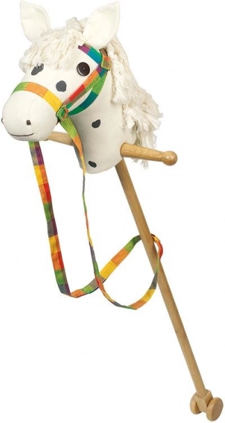 Goki cheval blanc avec un pois brun