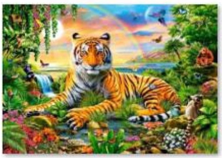 Mosaïque diamant (diamond painting) tigre 40 × 30 cm - 1 pièce