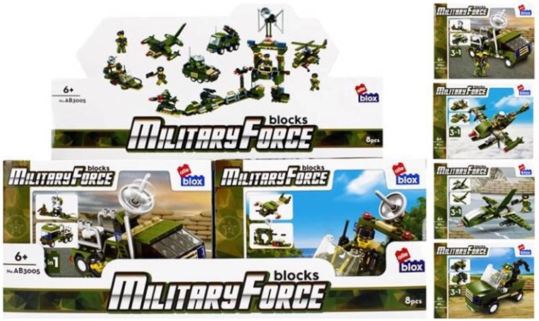 Jeu de construction armée avec figurine – 8 variantes