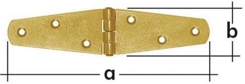 Penture tressée triangulaire 200 × 40 × 2 mm, acier zingué jaune