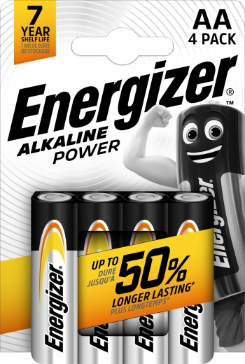 Energizer Alkaline Power AA LR6 piles alcalines, 4 pcs