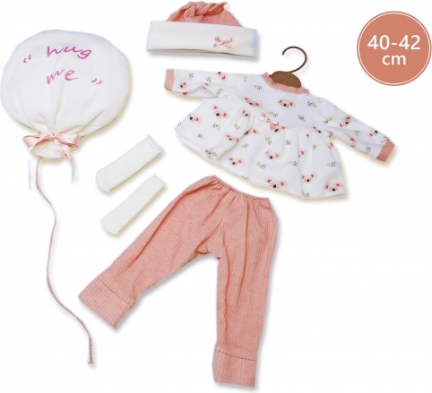 Tenue pour poupée NEW BORN 40–42 cm, ensemble 4 pièces avec doudou