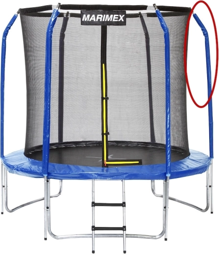 Partie supérieure de poteau de filet de sécurité de remplacement Marimex pour trampoline 366 cm