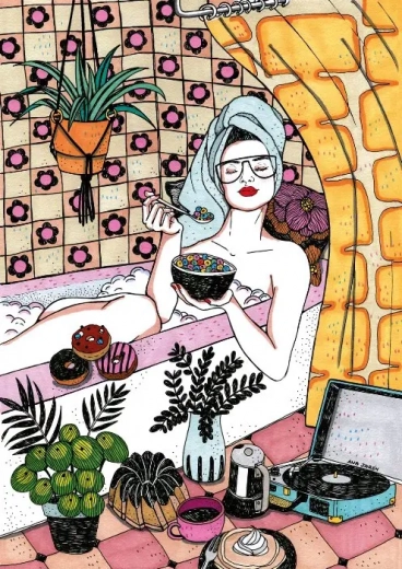 Puzzle bain et céréales 1000 pièces