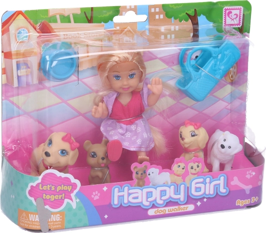 Poupée avec des chiens