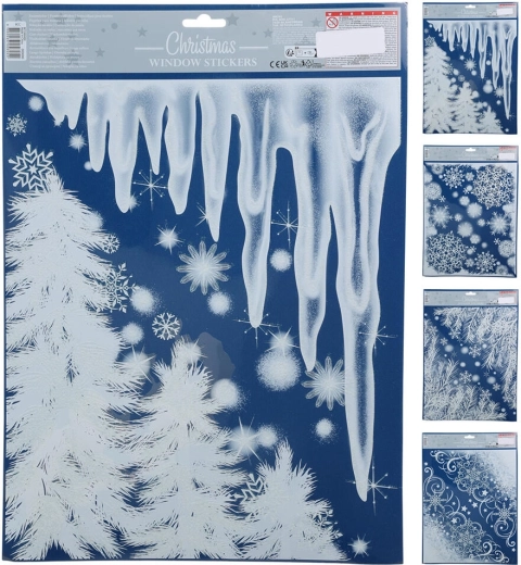 Décorations adhésives de Noël pour fenêtre 42 × 30 cm – motifs assortis