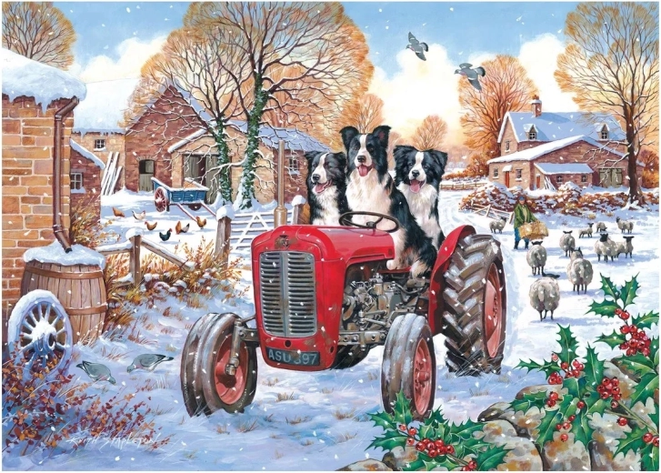 Puzzle Vie de chien à la ferme, 1000 pièces