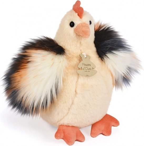 Poule en peluche beige 20 cm Doudou Histoire d'Ours