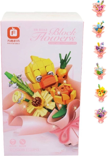 MaDe kit de construction bouquet décoratif avec animal 123–132 pièces - 1 pièce