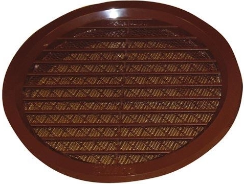 Grille d’aération avec moustiquaire, diamètre 140 mm, marron