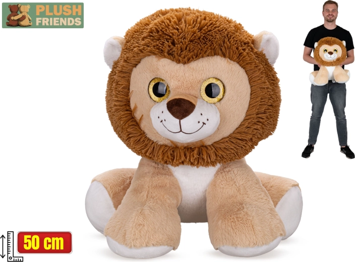 Plush Friends lion en peluche 50 cm, assis