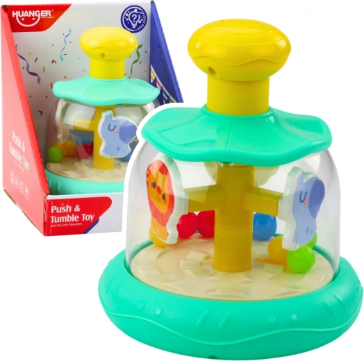 Jouet Carrousel Bąček avec Animaux et Boules Vert