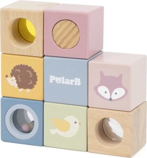 Set de cubes en bois pastel PolarB