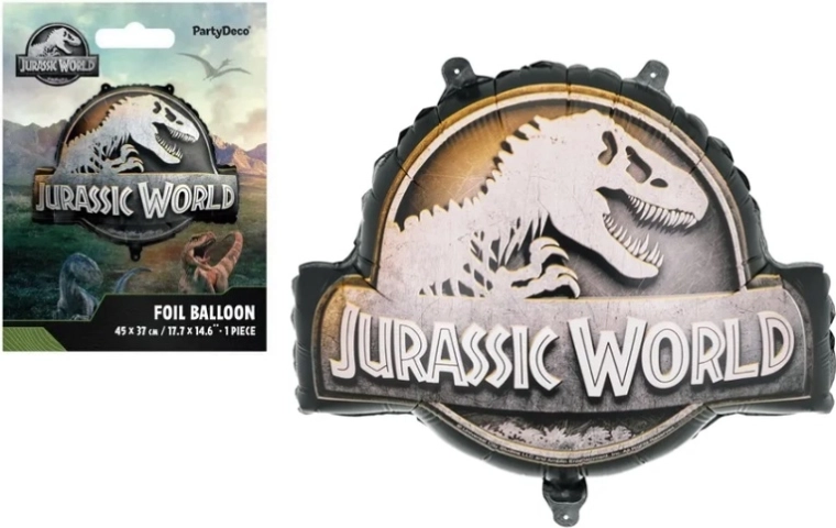 Ballon en aluminium Jurassic World – logo 45 × 37 cm (mix) - 1 pièce