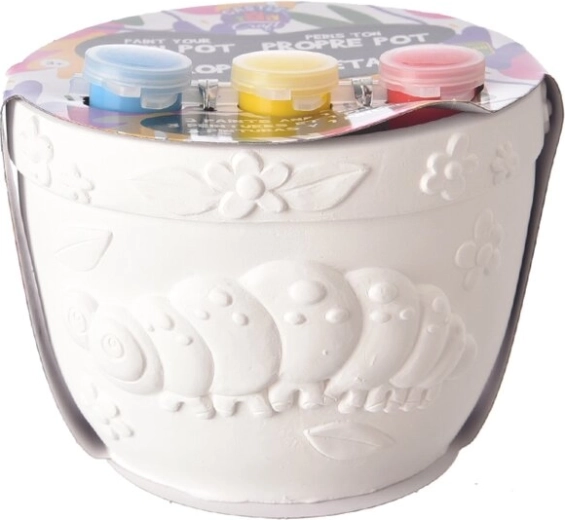 Pot de fleurs en céramique à peindre avec peintures