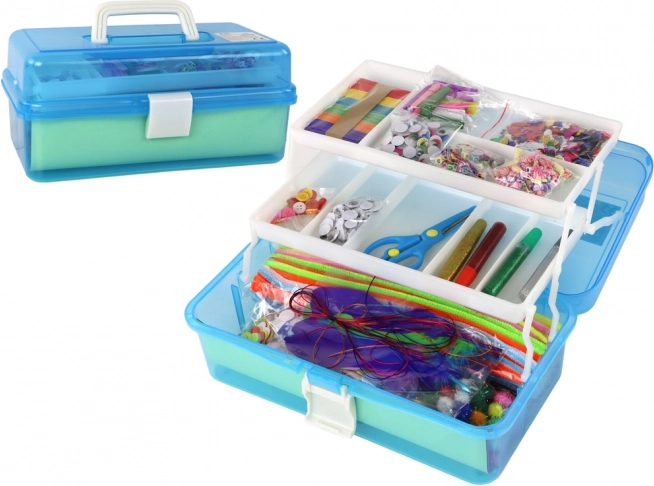 Ensemble créatif DIY valise bleue pliable