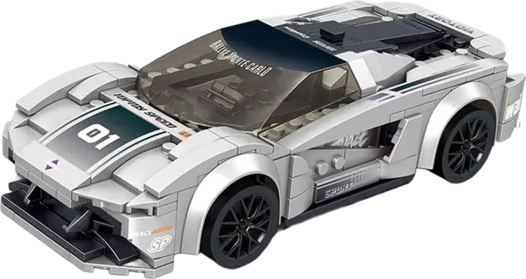 Kit de construction d’une voiture de sport grise radiocommandée