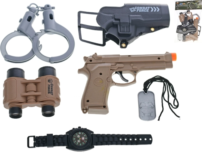 Set militaire avec pistolet et accessoires pour enfants