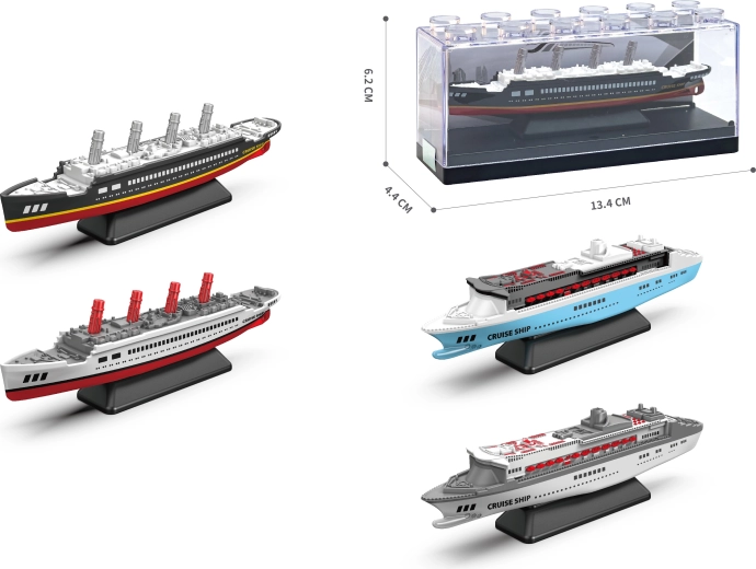 Modèle métallique de bateau de promenade 1:64 – couleurs assorties