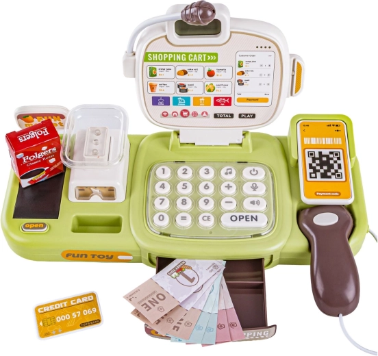 Balance, calculatrice et tiroir ouvrant