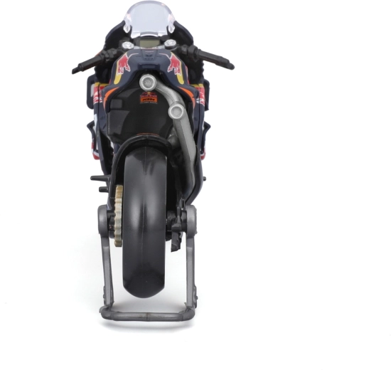 Large pneu arrière, double échappement et support paddock