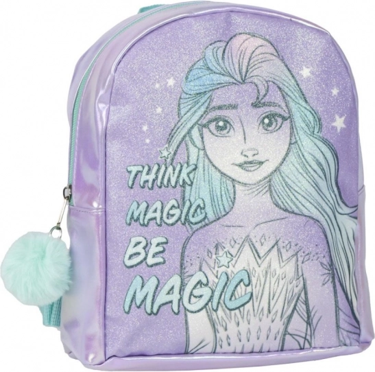Sac à dos pour enfant avec pompon et applications REINE DES NEIGES