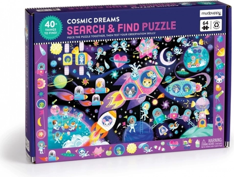 Puzzle Cherche et trouve Rêves Spatiaux 64 pièces