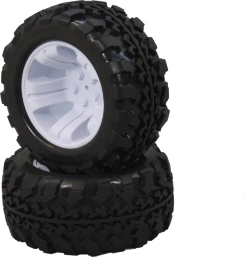 Roues avec pneus Tiger BL 1:10, blanches
