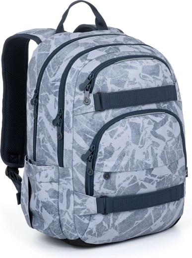 Sac à dos étudiant Topgal Viki marbre gris