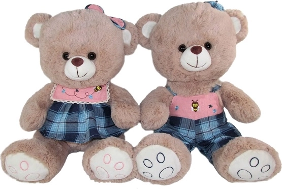 Ourson en peluche habillé 32 cm