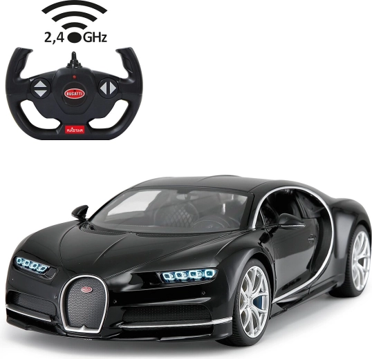 Voiture RC Jamara Bugatti Chiron 1:14 noire 2,4 GHz - 1 pièce